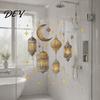 Creative Gifts for Ramadan Wall Stickers, Peel And Stick Decals, Eid Mubarak Art Decor, Vintage Hanging Easy Home Decor Lantern Moon Star Removable