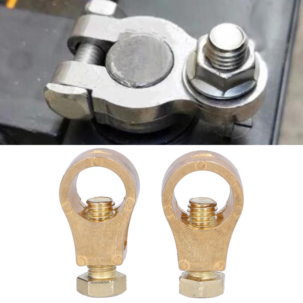 Pure Copper Battery Terminal Positive Negative Wire Connector Clamp Good Conductivity Universal