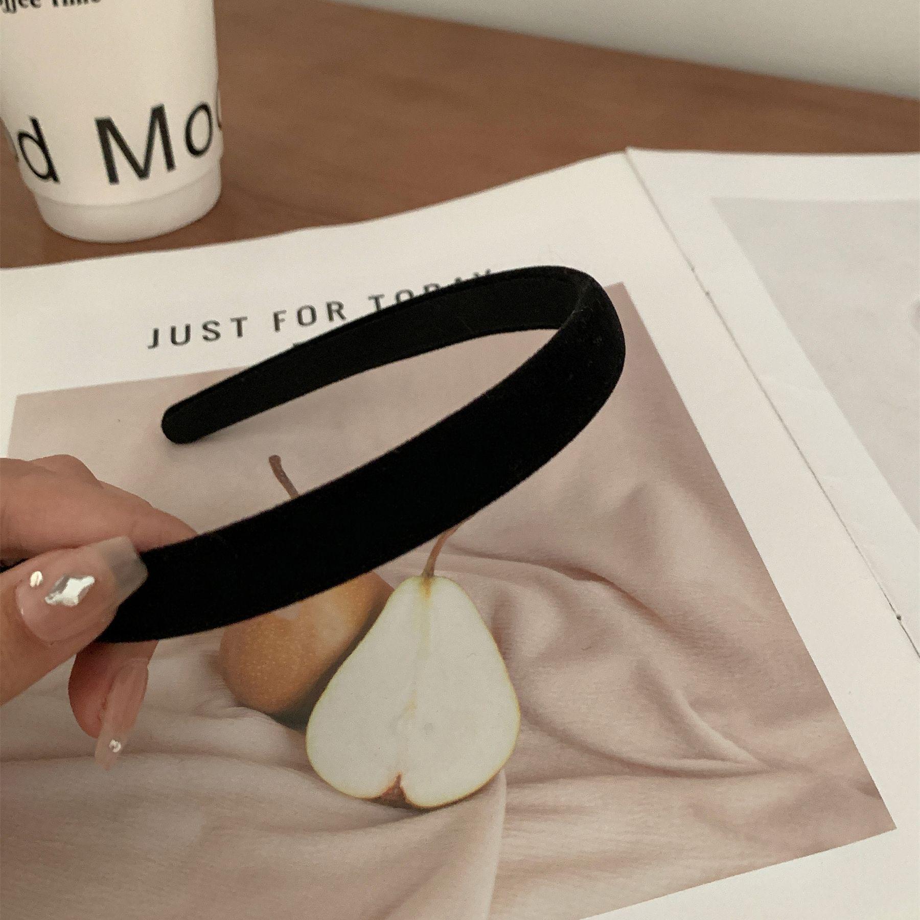 

Корейская повязка на голову Dongdaemun Black Velvet Celebrity для женщин - аксессуар для волос в стиле феи