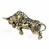 Brass Lucky Bullfighting Statue Copper Animal Miniature Figurine Pendant Home Ornaments
