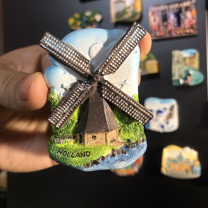 3D City Travel Souvenir Magnets: European and Global Regions