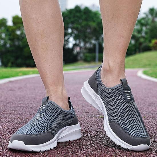 Pánské jednodílné síťované boty s jarními a letními nízkými rukávy, perforované a prodyšné sportovní boty, lehké a ležérní boty