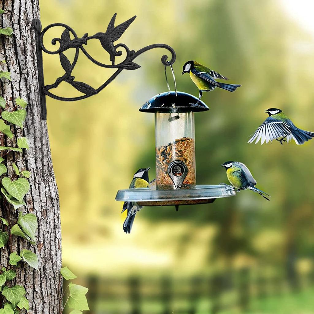 MrMrKura Plant Bracket Iron Bracket Hanging Bird Cast Iron Planter Potted Plant Garden Stylish Hanging for Hanging Wall Use Hanger, Hook, Design,
