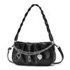 Fashionforward Small Square Handbag With Soft Construction And Woven Accents For Everyday Wear