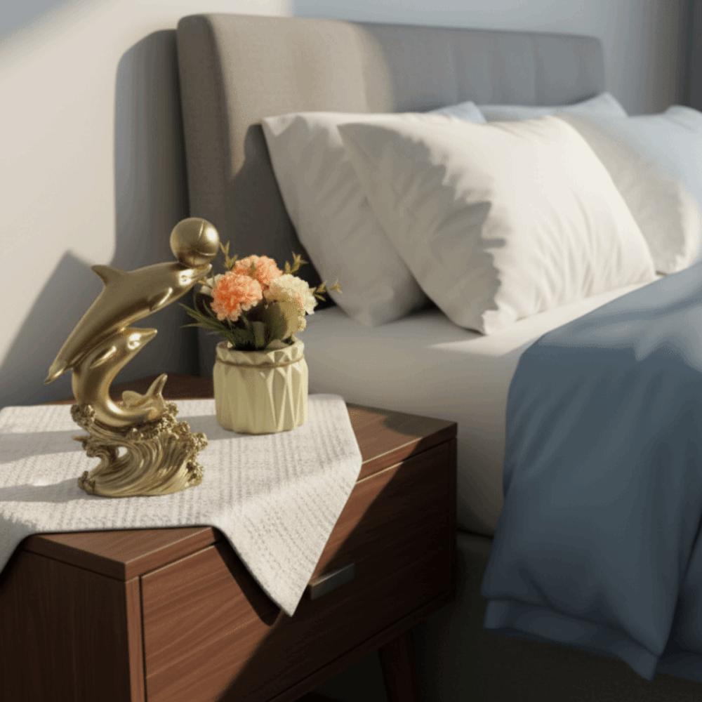 Decorative Dolphin Statue Resin Sea Animal Sculpture Handicrafts Golden Dolphin Ornaments  Gift