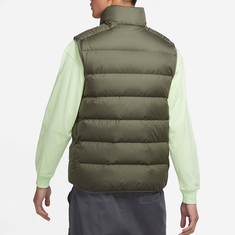 Nike NSW Down Fill Colorblock Warm Casual Sport Stand Collar Vest Men Outerwear Twilight-Yellow Swamp CV8975-380