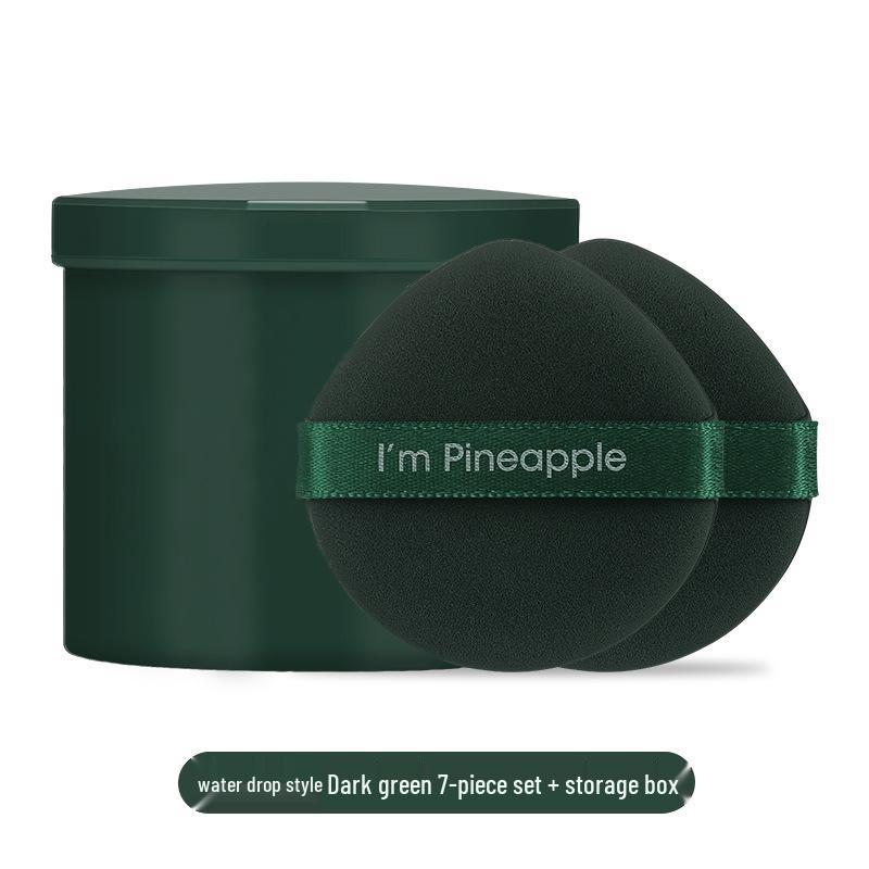 Pineapple Pie BB Cream Sponge Puff & Cushion: Non-Absorbing Makeup Tool with Wet/Dry Loose Powder Application.