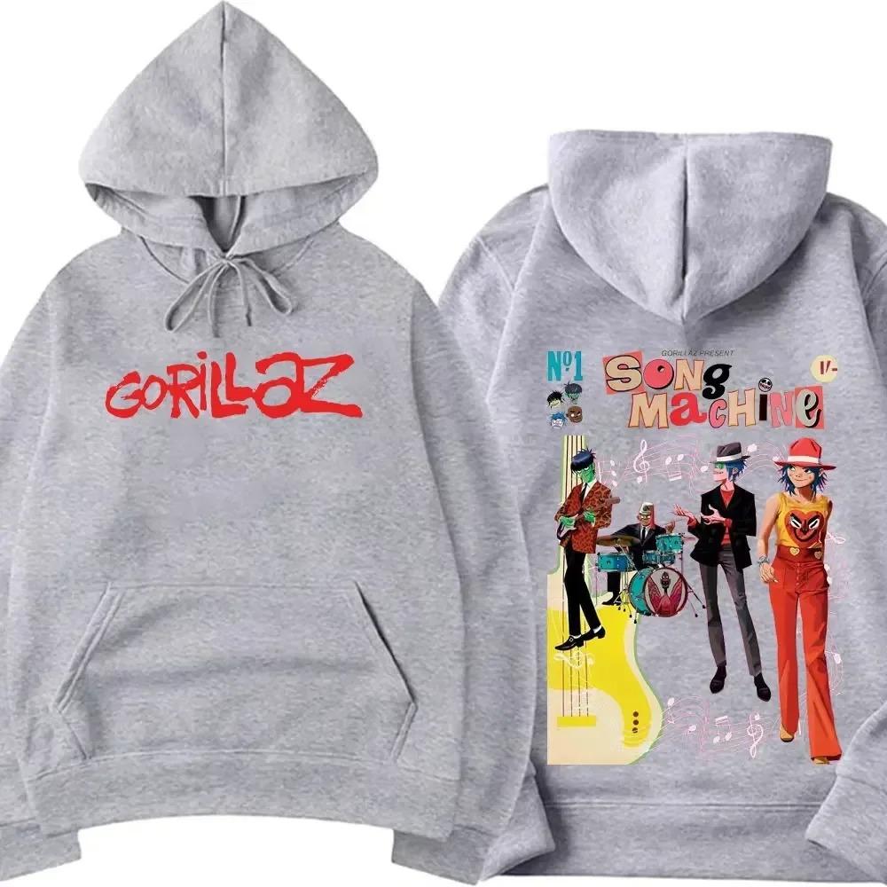 Autumn Winter  Coat Gorillaz Printing Women Men Hoodies Pullovers Long Sleeve Sweatshirt Streetwear Hoode Pullover Tracksuit Female Male Clothing