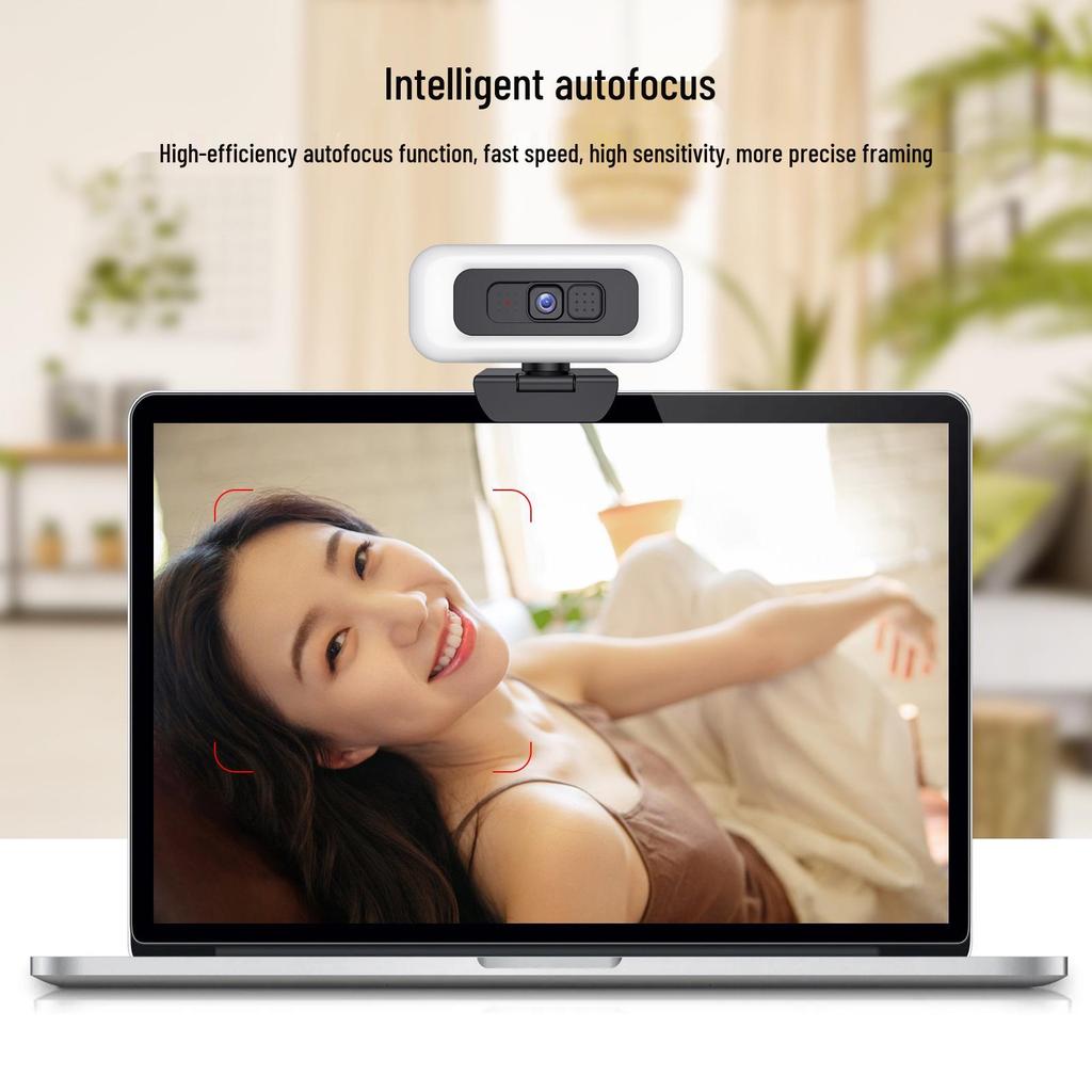 B21 4K USB Camera with Fill Light for Streaming & Conferences