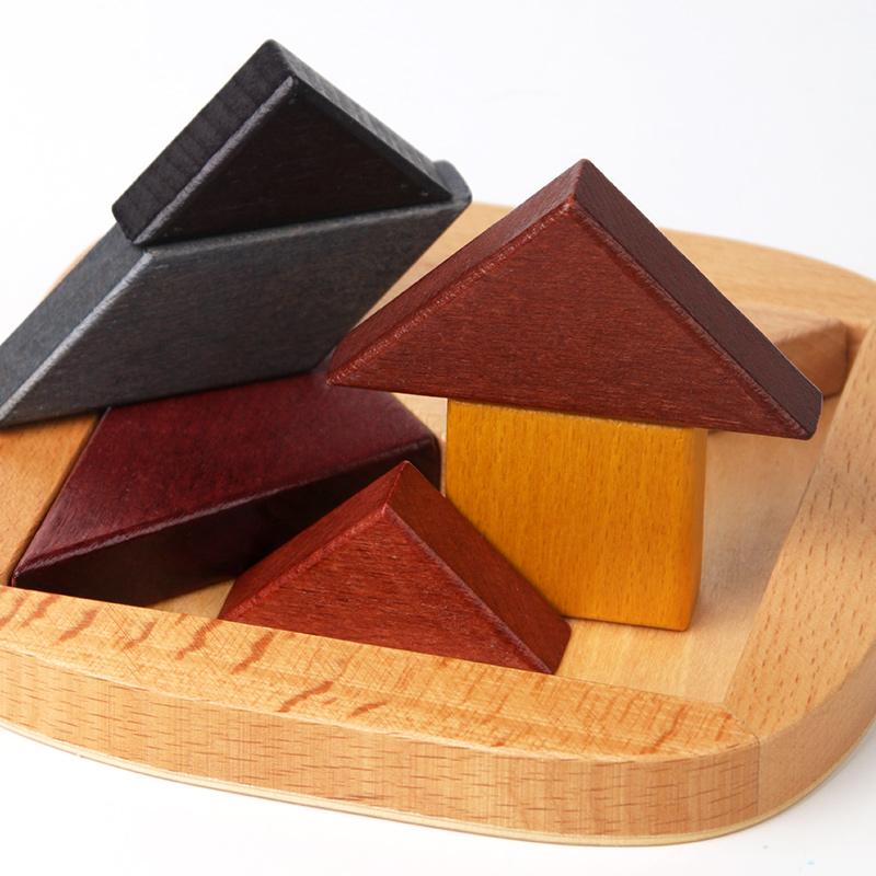 Montessori Holzspielzeug Holzpuzzlespiel für Kinder Tangramms Brainstorming Vorschule Frühes Lernen Kinder Logisches Denken
