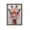 Pink Giraffe With Glasses Pink Giraffe With Glasses, 30X40 Cm, Unframed, Premium Canvas On Stretcher