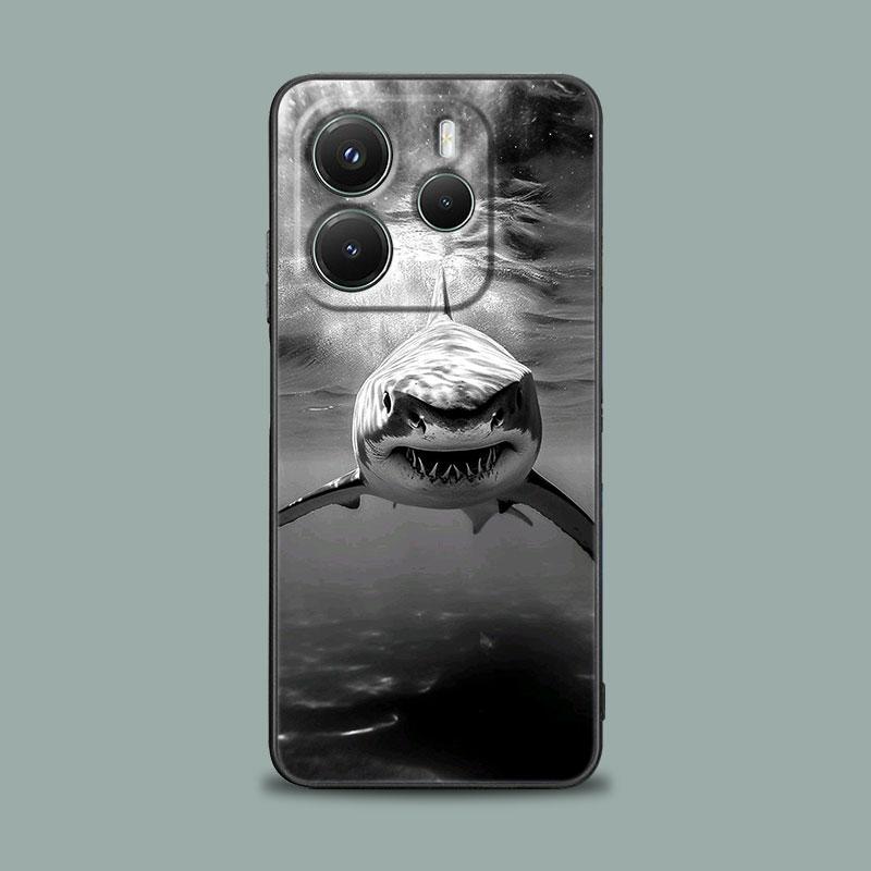 Phone Case for Xiaomi Redmi 15C 14C 12C 13C Redmi Note 15 14 13 12 11 10 Pro Plus 5G 12S Soft Cover Ocean Whale Shark Swimming