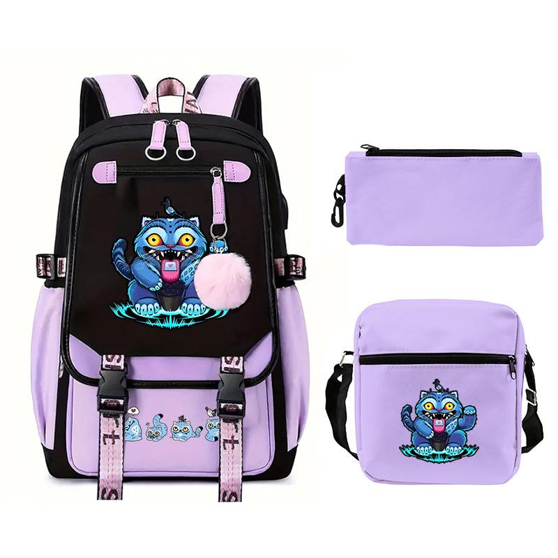 Animation Cartoon With High Value Schoolbag, Primary And Secondary School Students Leisure Backpack, Pencil Bag Set