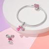 100% Copper Charms Beads Fit Brand Original Bracelet Fashion Pink Princess Skirt Bag Lipstick Charms Diy Jewelry