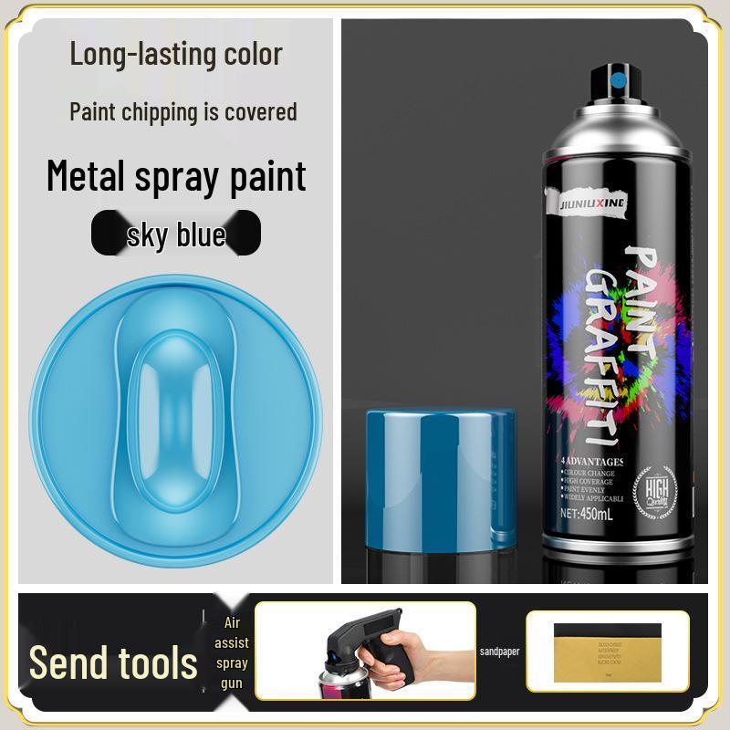 Rustproof Metallic Hand-Spray Paint: Anti-Corrosion, High-Temperature, Waterproof, White Refinishing for Rust Removal