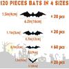 Halloween Decorations, 120PCS Bats Halloween Decor Indoor Outdoor, Realistic PVC 3D Black Scary Bat Stickers Wall Decor for Party Decorations