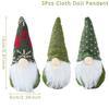 3Pcs Knitted Christmas Doll Pendant Gnome Elf Doll Christmas Tree Decor Cute Santa Plush Doll