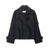 European and American style, new women's clothing, fashionable and versatile two-color anti-splashing daily casual short trench coat