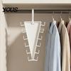 Durable Clothes Hanger Double-Sided Hanger, with 12 Hooks Open Hook Design, V-Shape Vertical Easy Access Organizer, for Shirts Hats Belts Scarves