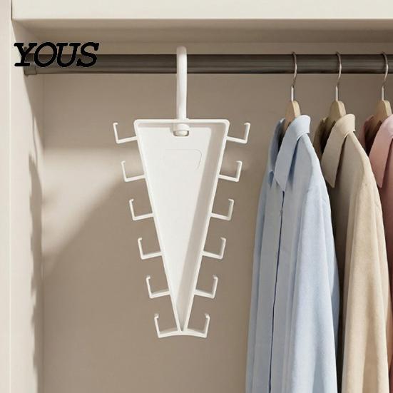 Durable Clothes Hanger Double-Sided Hanger, with 12 Hooks Open Hook Design, V-Shape Vertical Easy Access Organizer, for Shirts Hats Belts Scarves