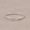 Moon and Star Ring, 925 Sterling Silver Celestial Ring, Minimalist Moon Star Open Ring, Dainty Adjustable Silver Ring, Celestial Jewelry Gift