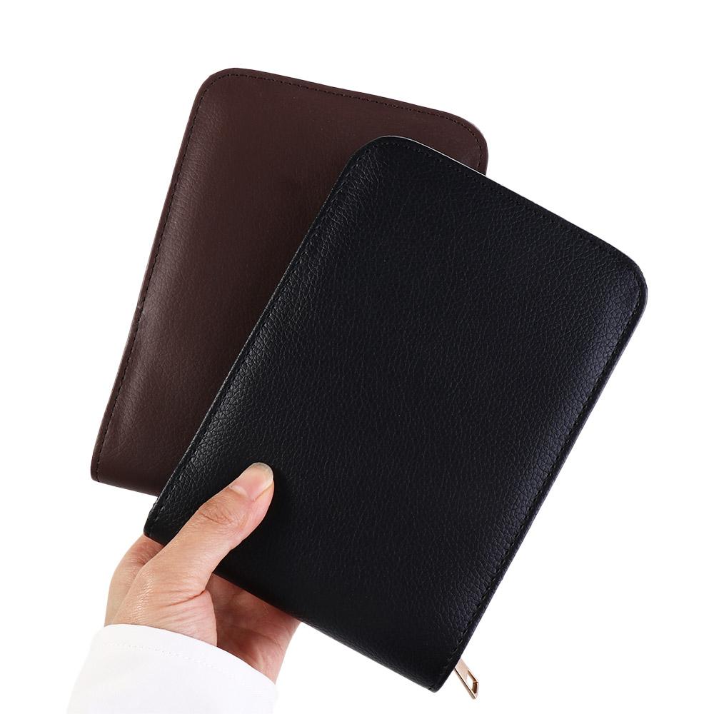 Brown 12 Pens Black Brown Pens Zipper Case Roller Pen Holder Pen Container Bag Fountain Pen Case