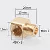 M6/8/10 1/8 1/4 3/8 Inch BSPP Female/Male Brass 90-Deg Elbow Plumbing Adapter Lubrication-Tubing Block