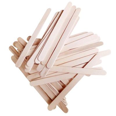 50 Holz-Eisstiele für DIY-Projekte, Original-Birkenfarbe