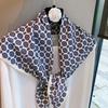 French Polka Dot Long Silk Scarf Women's Summer Neck High Sense Versatile Multi-purpose Decorative Scarf Triangular Scarf Silk Scarf