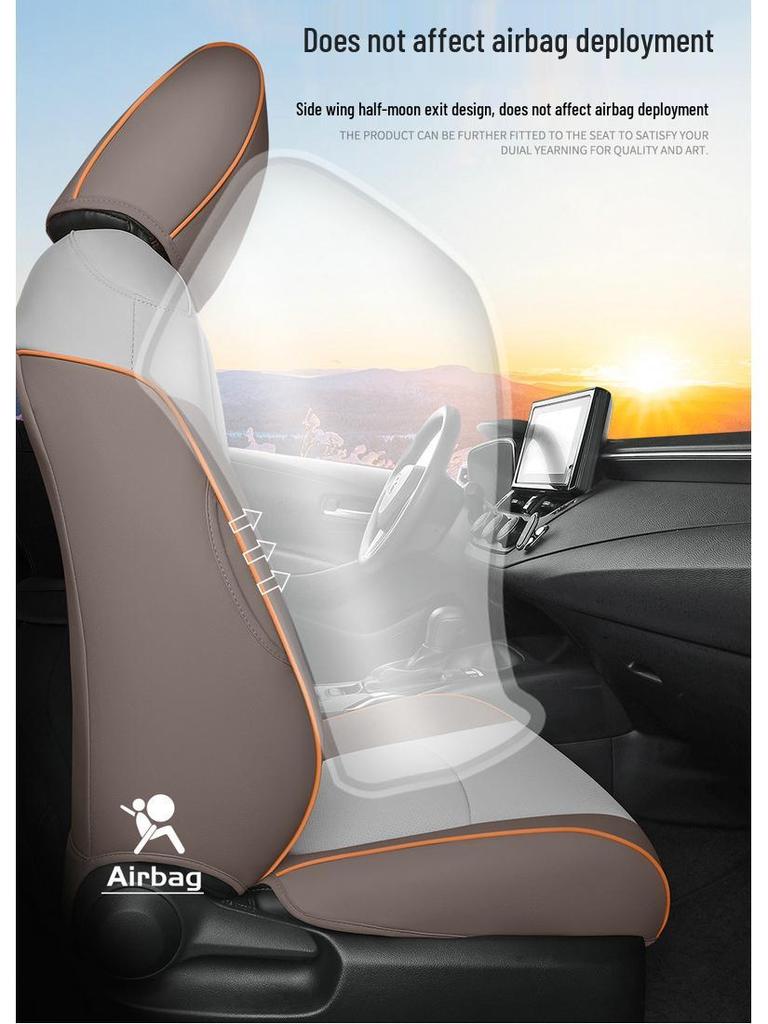 Avalon Universal Leder Autositzbezug für Vier Jahreszeiten - Vollständige Umhüllung, Fünf-Sitzkissen