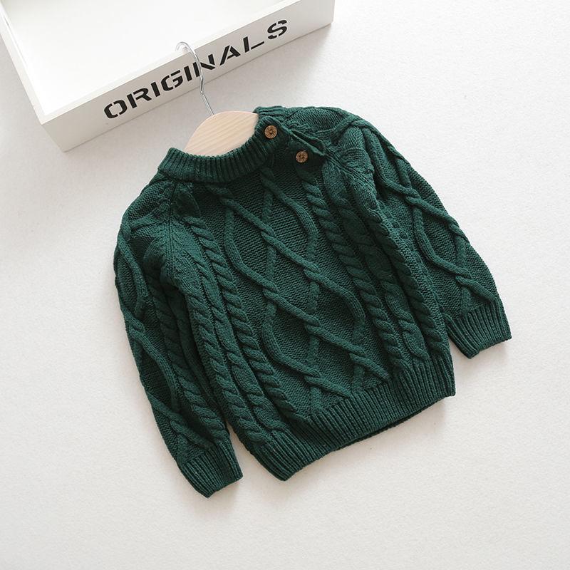 2025 Kids' Knit Sweater: Boys' Base Layer & Girls' Pullover Round Neck for Spring/Autumn