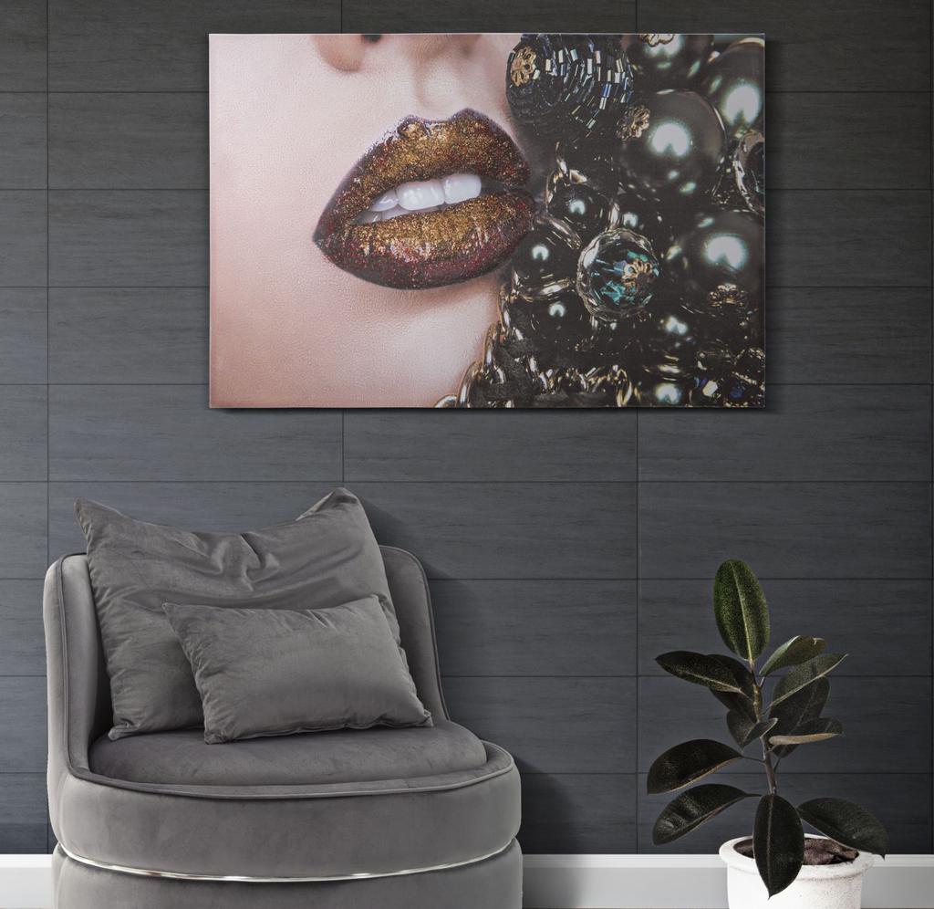 Handmade Wall Printing Beautiful Lips 80x3.8x120 Cm