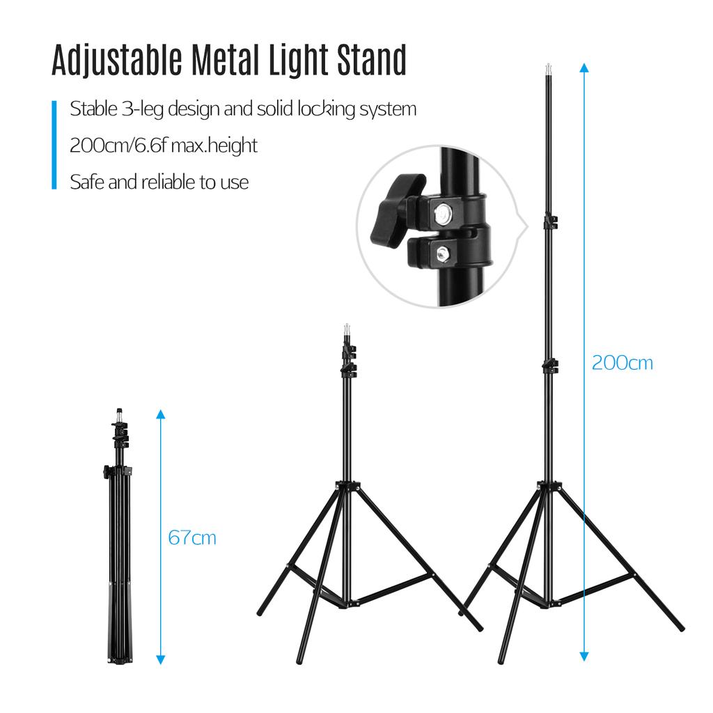 Andoer Professional Studio Photography Light Kit Including 50 * 70cm Softboxes * 2/ 4-in-1 Light