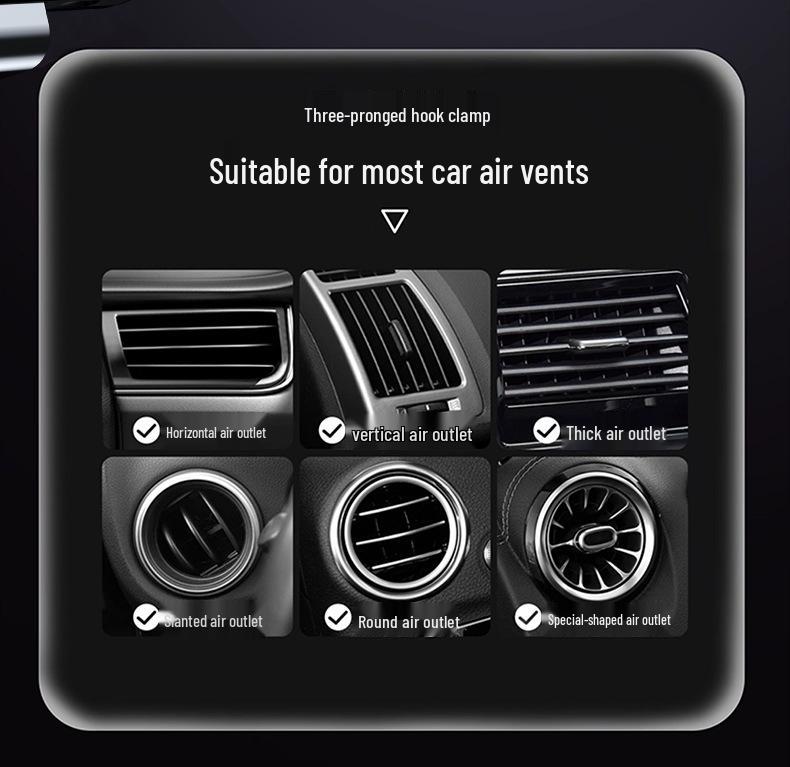 Foldable Car Phone Holder with Wireless Charging and Air Vent Mount