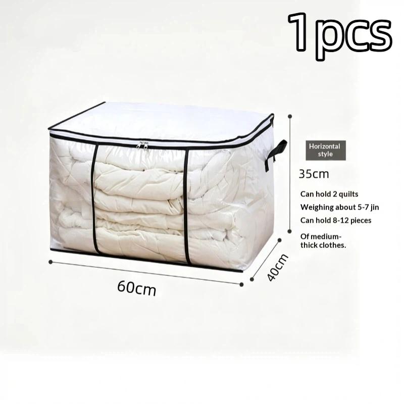 Durable Clothes Storage Bag Large Capacity See Through Window Tough Zippers for Travel Camping Clothing Packing