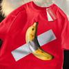Tape Sealing Banana Fun Men Women T Shirt Cotton Shirt Street Casual Loose Tees Summer Breathable High Quality Soft Short Sleeve