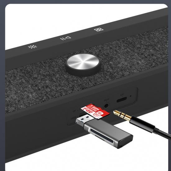 Soundbar da scrivania RGB Stereo a 2.0 Canali Altoparlanti per Computer da Scrivania Bluetooth 5.3, Alimentazione USB-C/USB, Nero