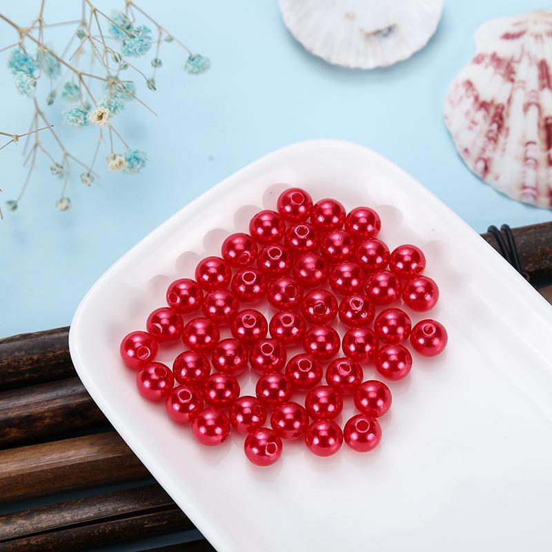 0.5Kg Bag Colorful Pearl ABS Round Bead with Hole for Sewing Craft Decoration DIY Accessory Garment Pearls Beads