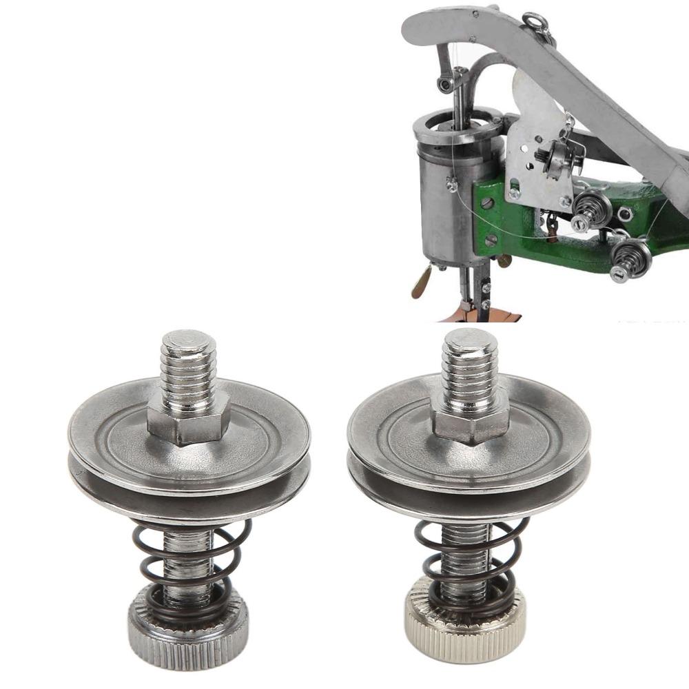 2pcs 1.4x0.4in Sewing Tensioner Stainless Steel Thread Regulator Replacement Kit Machine Repair