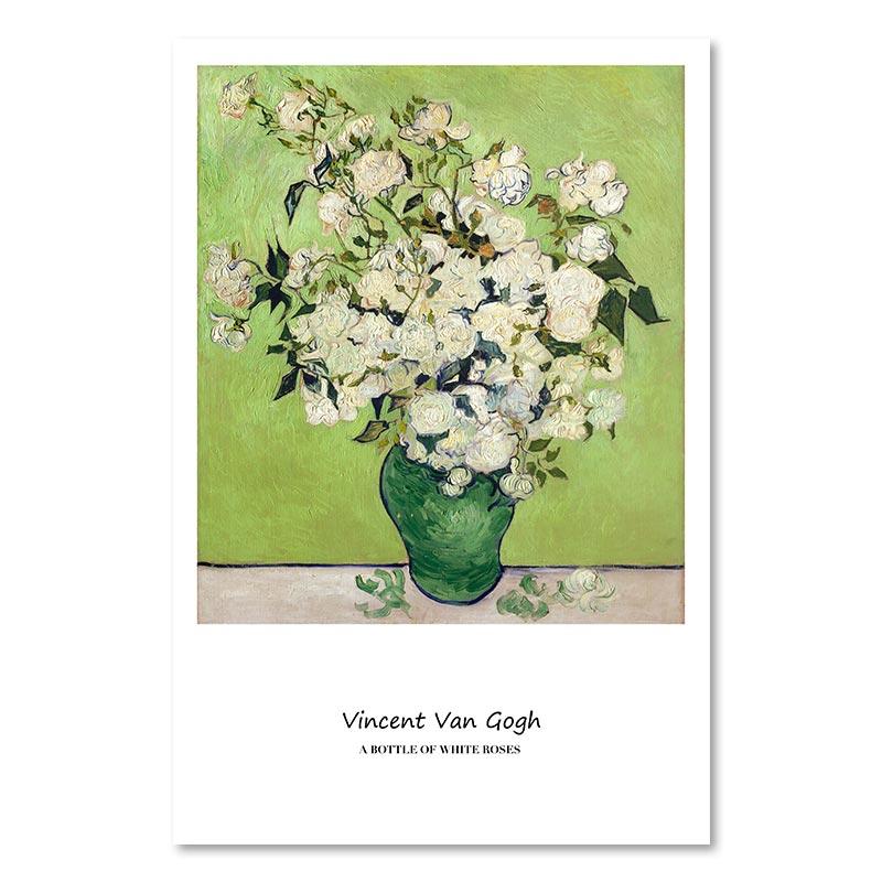 Oil Painting Canvas Painting Golden Sunflower Floral Vase Poster Vintage Flowers Room Wall Art Print Picture For Home Decor