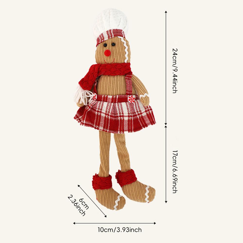 

Gingerbread Decor For Christmas Christmas Long Legged Figurines Dolls Christmas Decor Polyester Cute Party Supplies For Sofa &
