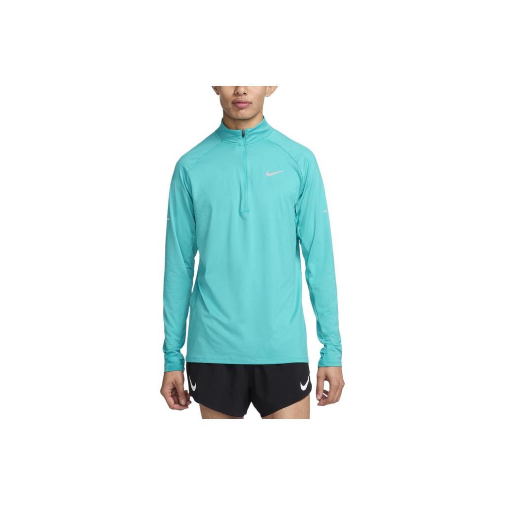 Nike Dri-Fit Stride Quick-Drying Versatile Raglan Sleeve Long Sleeve T-Shirt Men Tops Cactus-Green Silver HV2181345