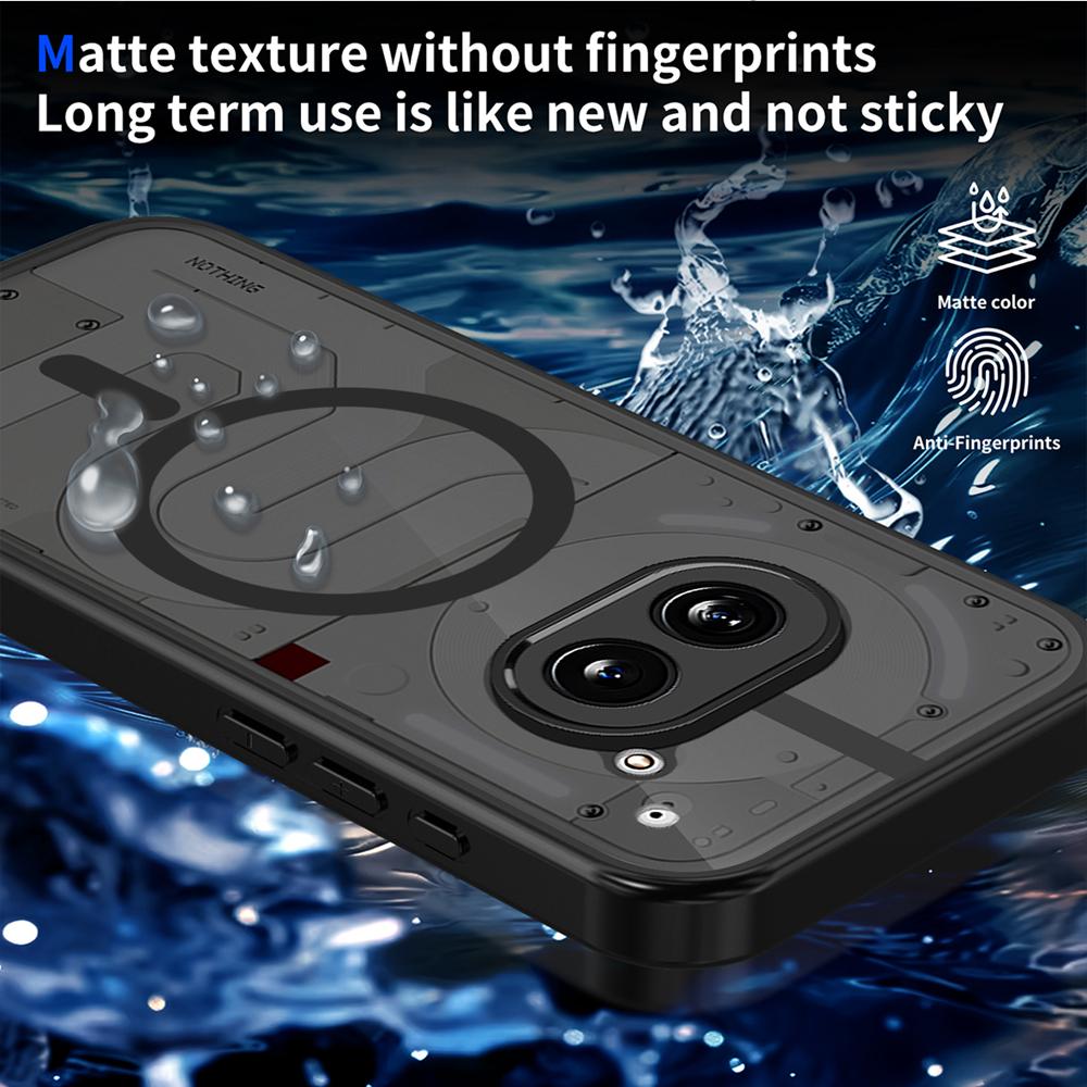 KEYSION Magnetic Phone Case for Nothing Phone 2A Plus Silicone+PC Matte Translucent Shockproof Back Cover for Nothing Phone 2A