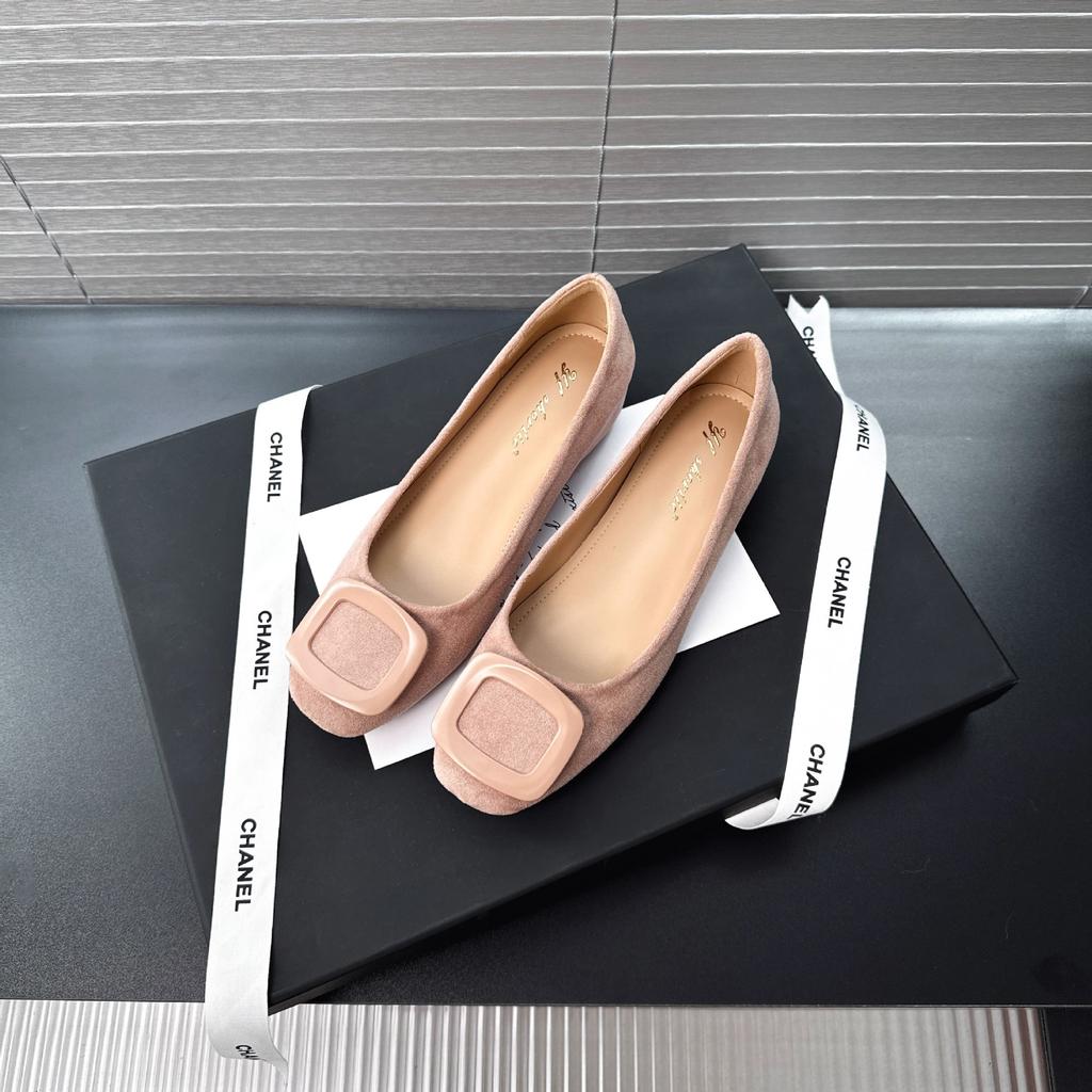 Height increase 5CM square buckle suede soft sole Mary Jane shoes women's 2025 early autumn new retro square head one-pedal single shoes