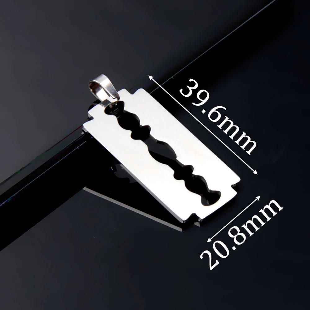 XHN 2-5pcs/lot Stainless Steel blade Pendant for Making Necklace For Women Man Charm DIY Jewelry Accessories Wholesale DZ-3013 DZ-3013 steel 5pcs