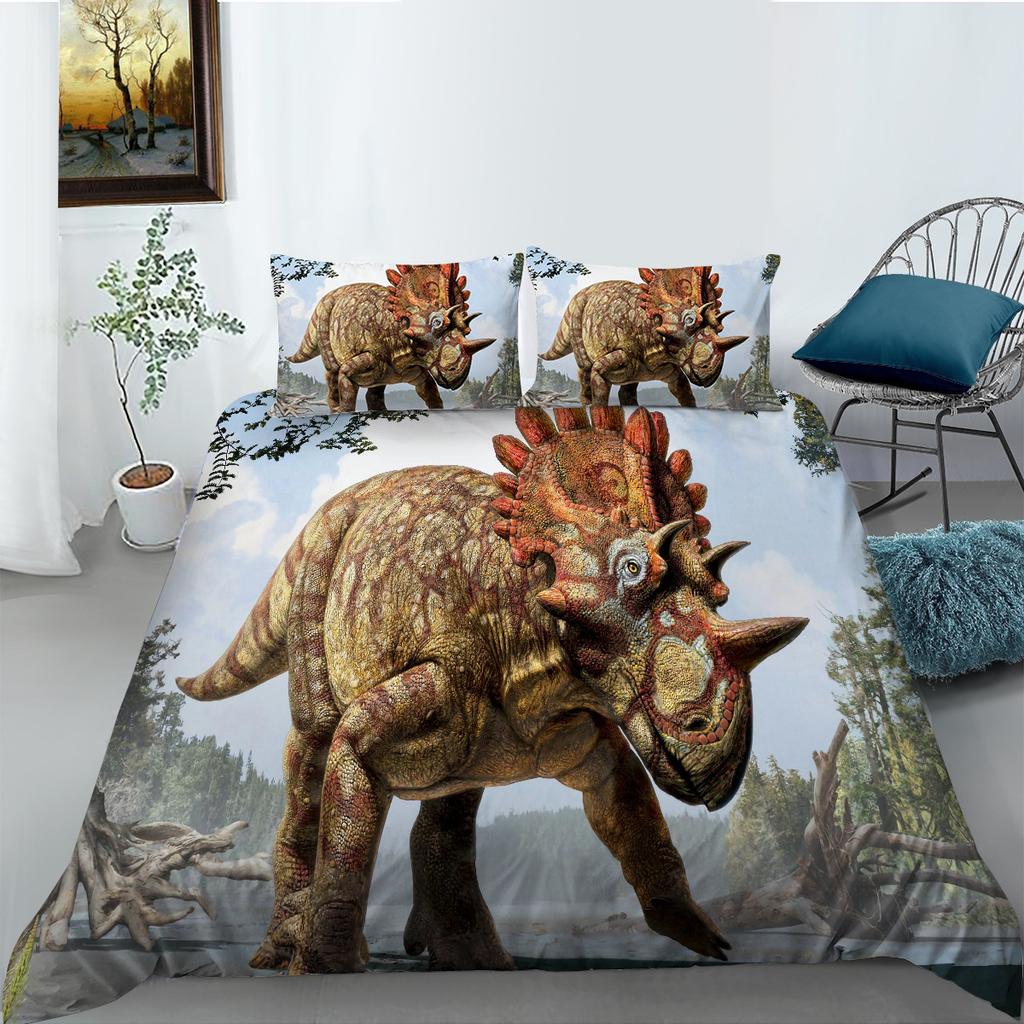 Dinosaurier-Serie Polyester Bettwäsche Zweiteiliges Set Digitaldruck