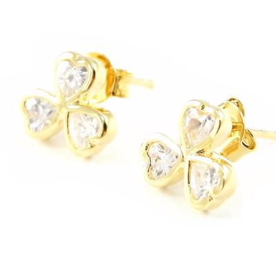 [G1975] - Gold Plated 'Clover' Earrings