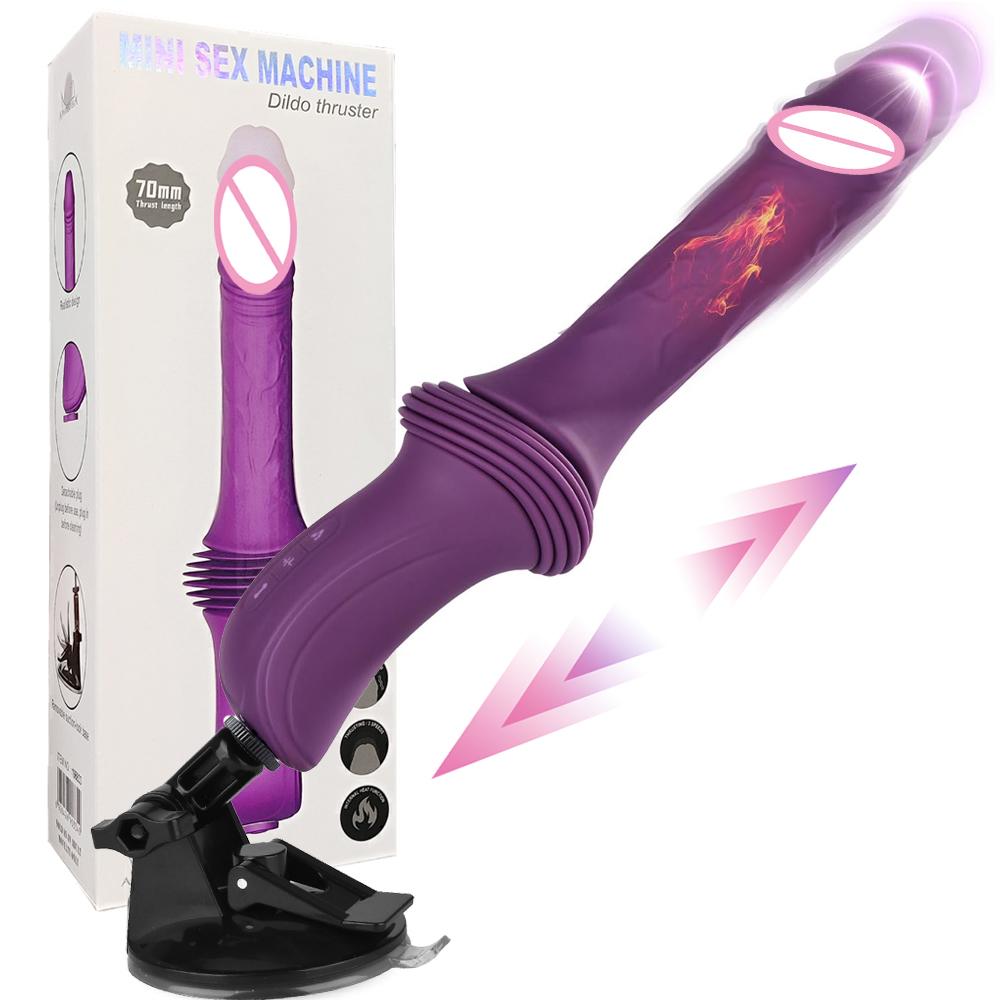 Telescopic Large Dildo Vibrator 10 Vibration 3 Thrusting Realistic Dildos Vagina Massager G Spot Clit Anal Sex Machine for Women