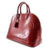 Louis Vuitton Alma GM Handbag M93596 Pomdamul Red Vernis Women Used