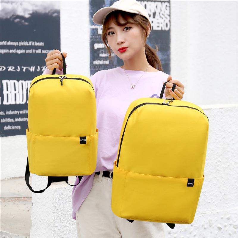 Cross-Border Weiya Lu Multi-Function Colorful Backpack: Student Schoolbag, Business Laptop Bag, Solid Color Casual Backpack.